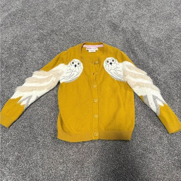 Mini Boden Harry Potter Hedwig Owl Design Cardigan Sweater Sz 5-6 - Picture 2 of 5